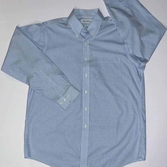 Brooks Brothers | Shirts | Brooks Brothers 818 Dress Shirt Men 163435  Button Up Long Sleeve Blue Plaid | Poshmark